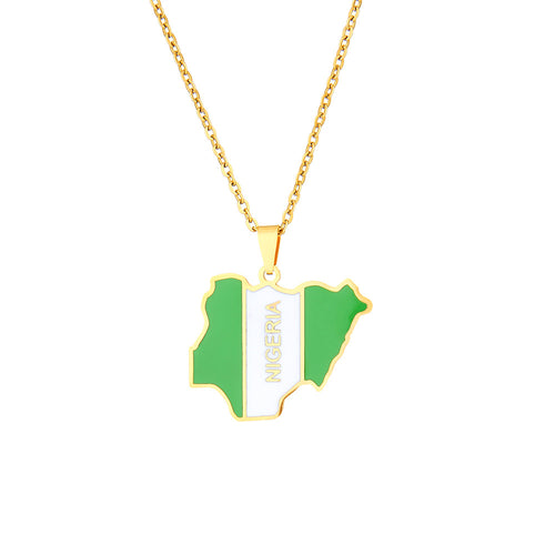 Nigeria Heritage Necklace Country Gold 