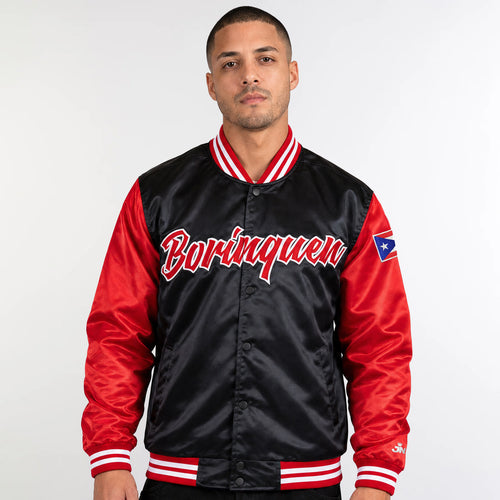 Puerto Rico Heritage Satin Bomber Jacket
