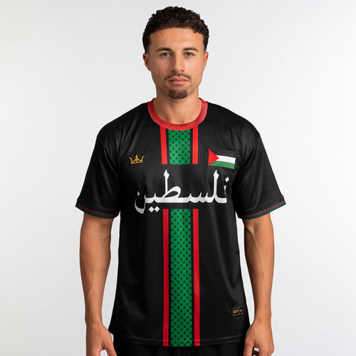 Palestine Heritage Custom Football Black Jersey Soccer Palestinian Shirt