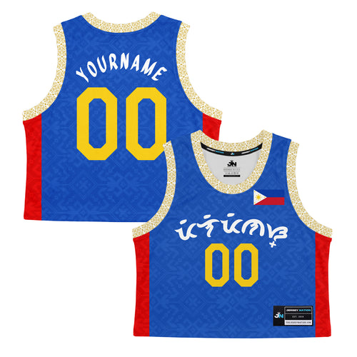 Philippines Heritage Cropped Basketball Jersey Blue