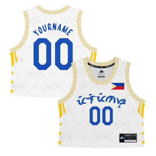 Philippines Heritage Cropped Basketball Jersey White