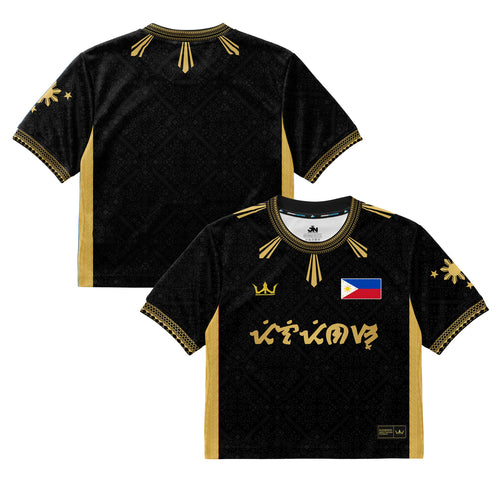 Philippines Heritage Cropped Soccer Jersey Black