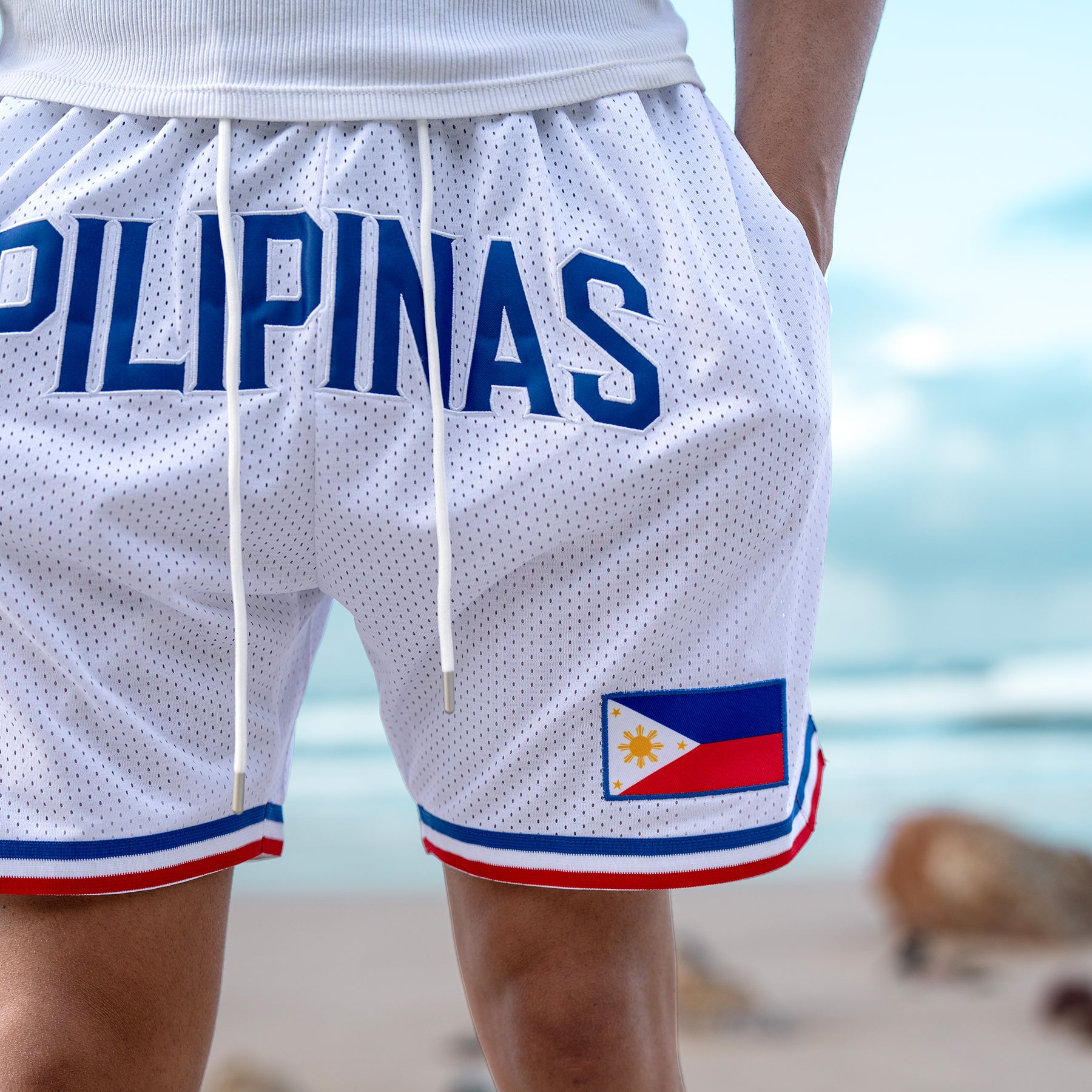 Philippines White Basketball Shorts