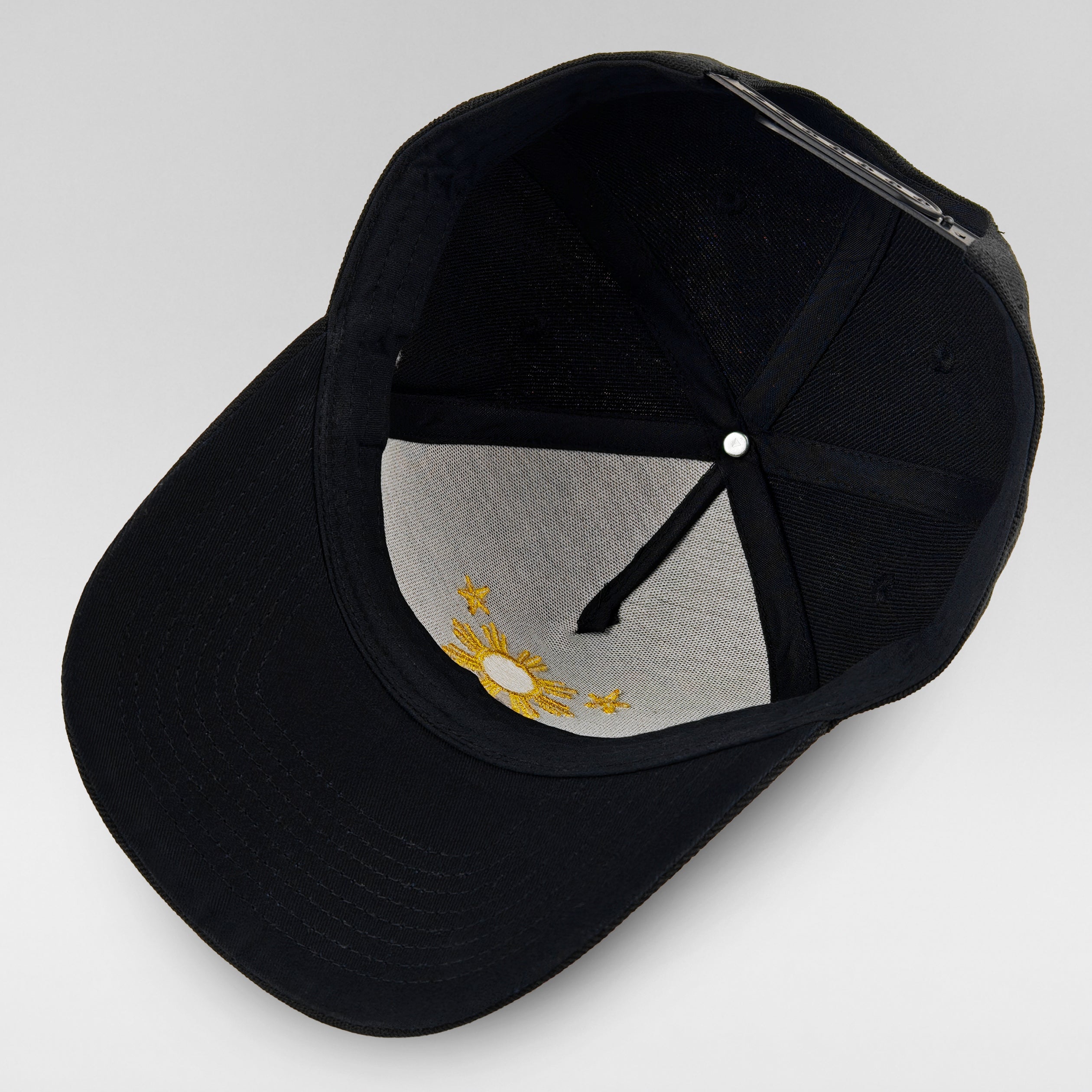 Philippines Heritage Black Snapback Cap Embroidered