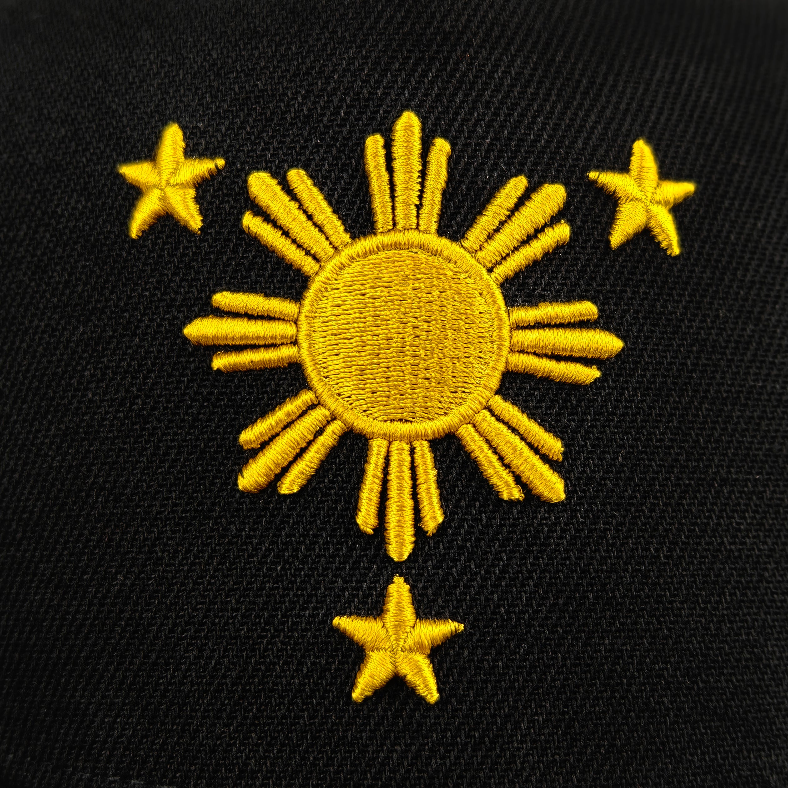 Philippines Heritage Black Snapback Cap Embroidered Hat Adjustable