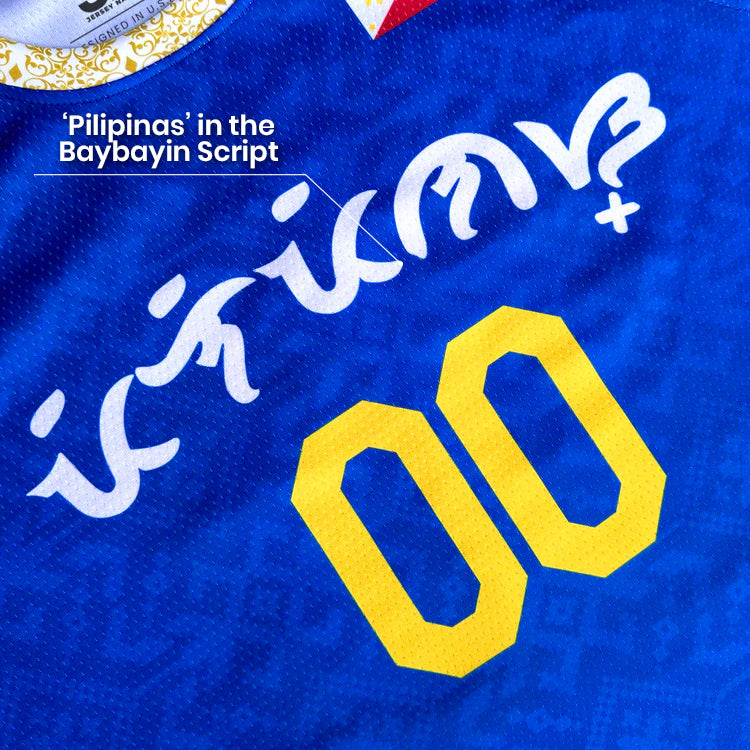 Philippines Heritage Custom Basketball Blue Jersey Closeup