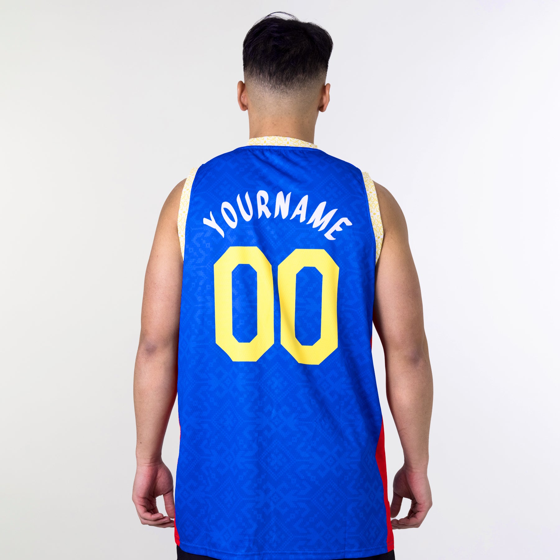 Philippines Heritage Custom Basketball Blue Jersey Model Back Customized