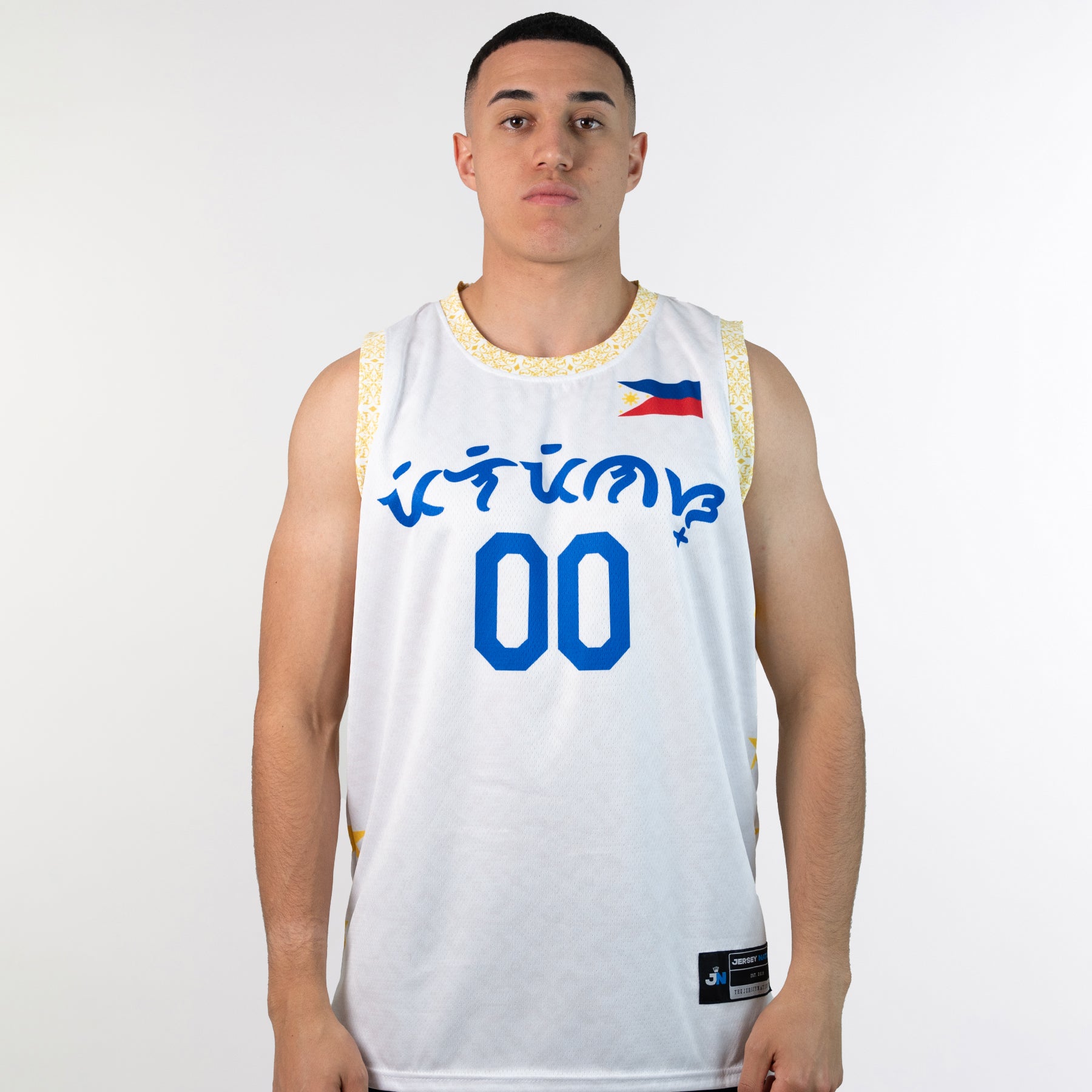 Philippines Heritage Custom Basketball White Jersey Model Front