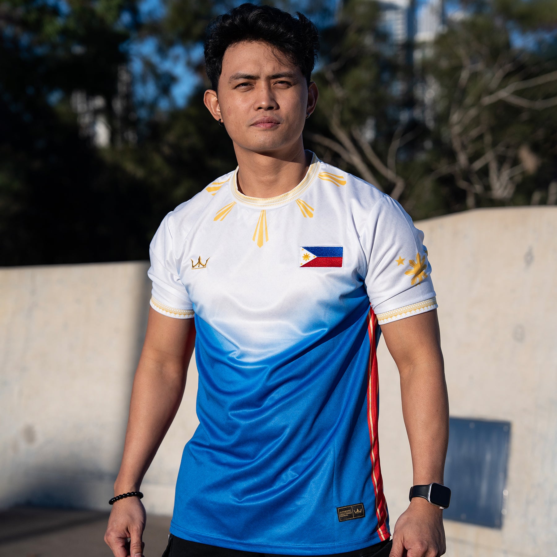Philippines Heritage White Custom Football Jersey