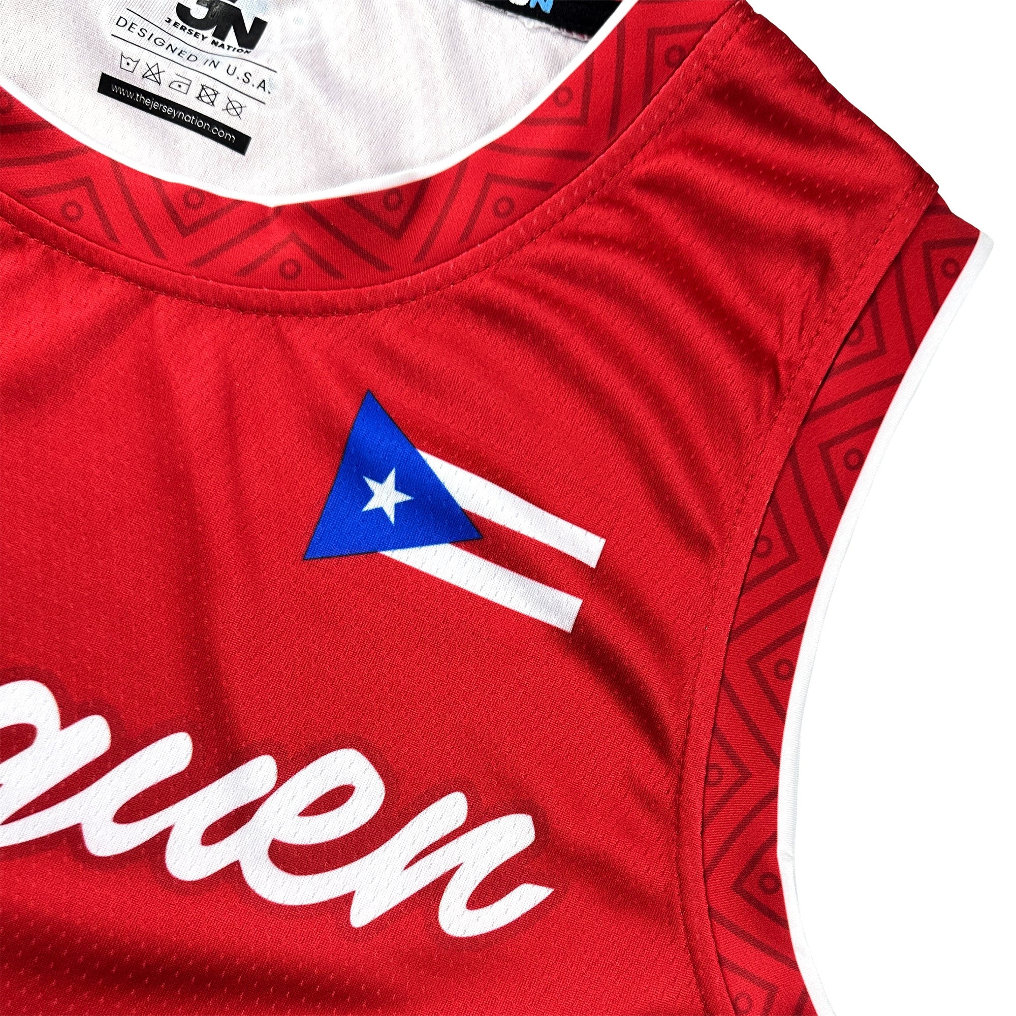 Puerto Rico Red Custom Basketball Jersey
