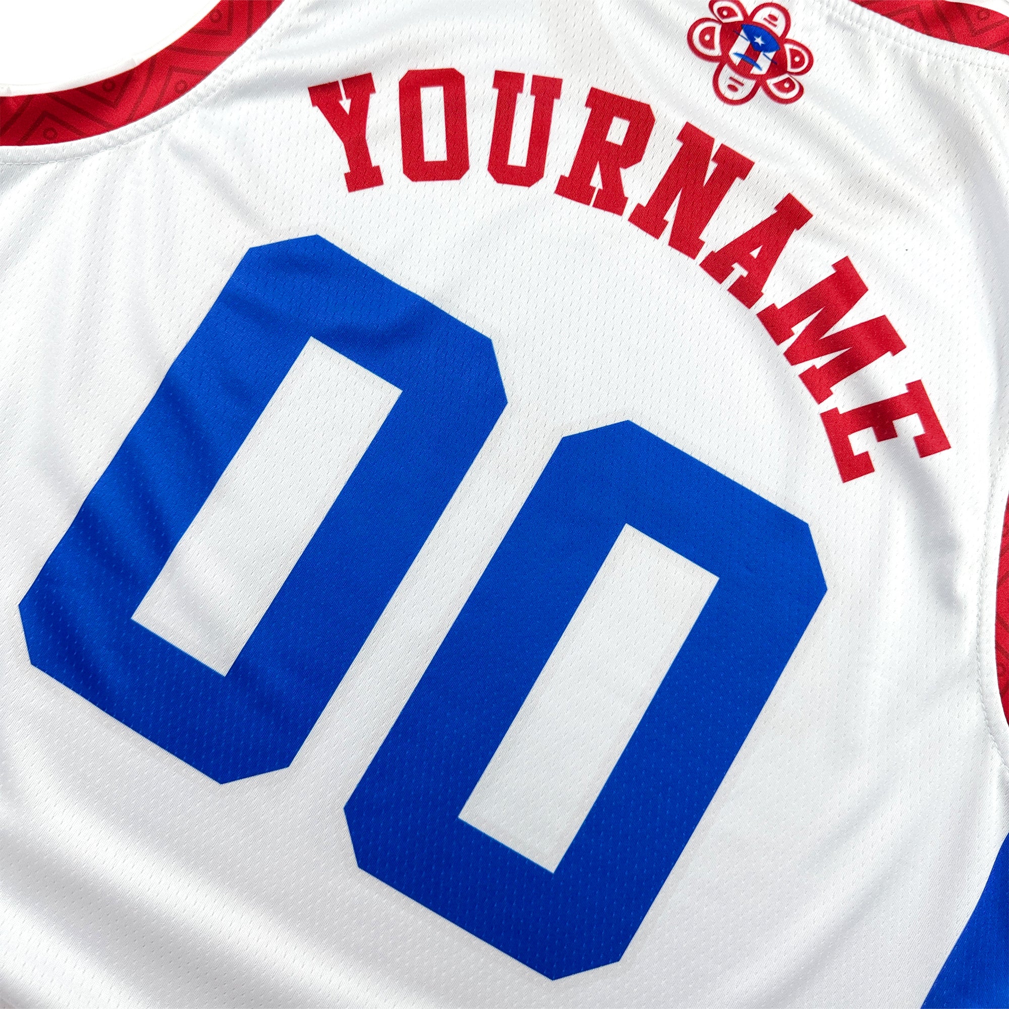 Puerto Rico White Custom Basketball Jersey