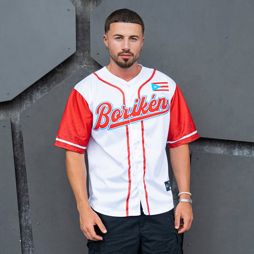 Puerto Rico Azul Celeste Borikén Heritage Custom Baseball Jersey Model Styling