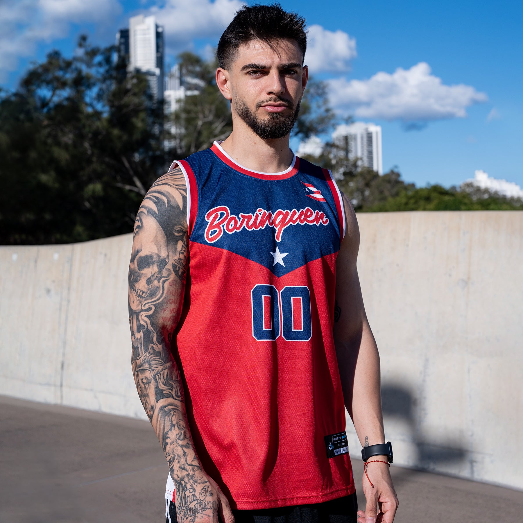 Puerto Rico Borinquen Heritage Custom Basketball Jersey Blue