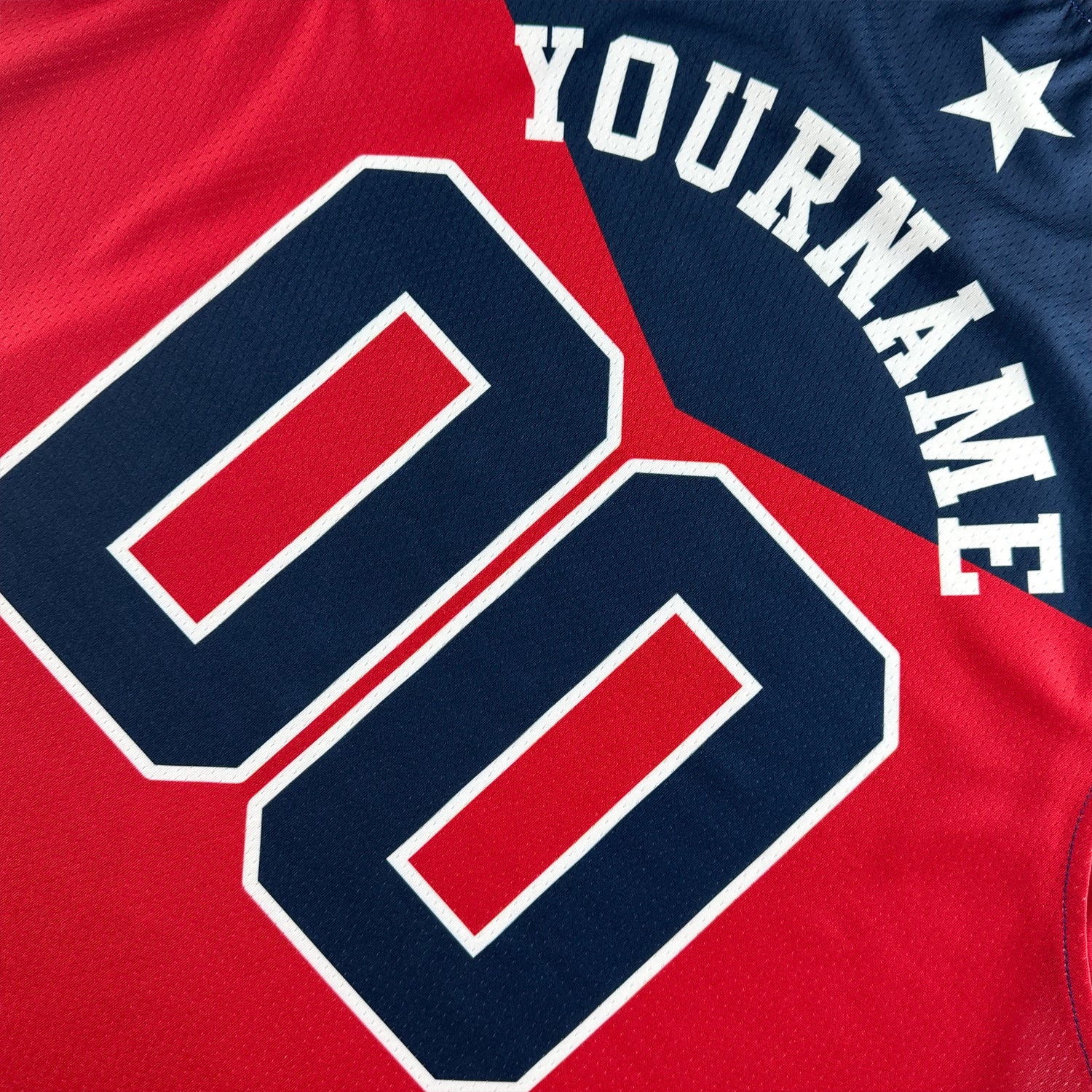 Puerto Rico Borinquen Heritage Custom Basketball Jersey Red Closeup Back Customized