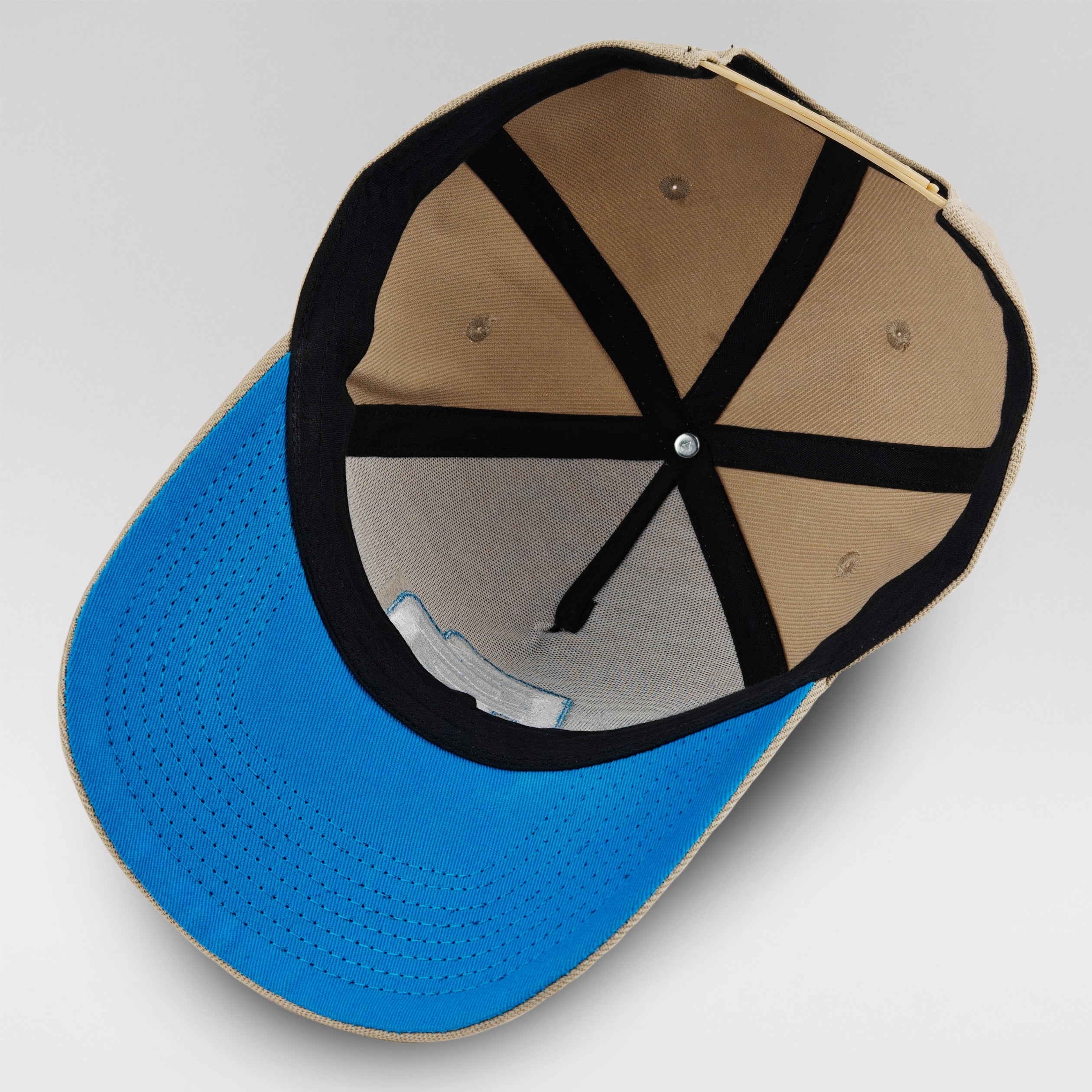 Puerto Rico Heritage Beige Azul Celeste Snapback Cap Hat