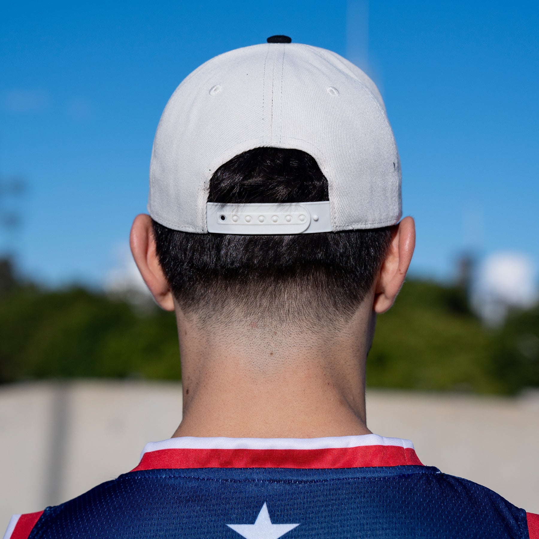 Puerto Rico Heritage Cream Snapback Cap Back