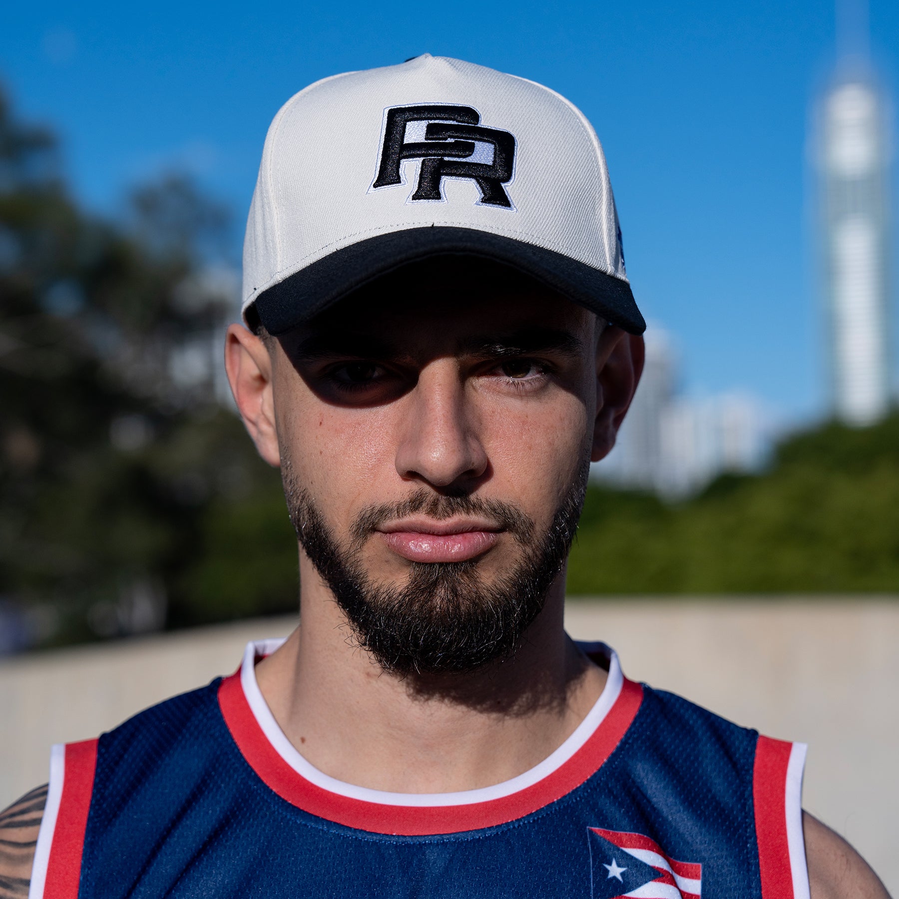 Puerto Rico Heritage Cream Snapback Cap Model