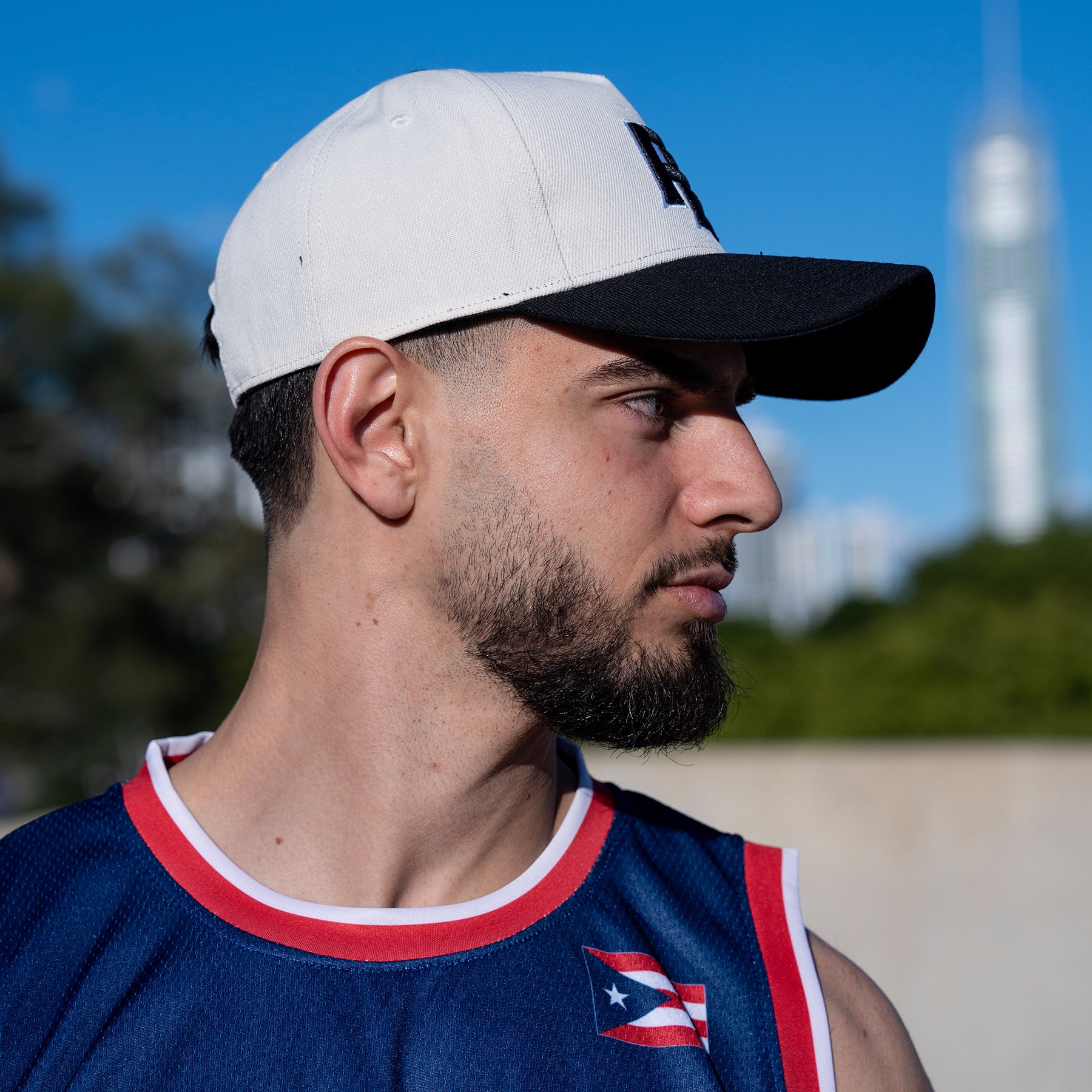 Puerto Rico Heritage Cream Snapback Cap Side