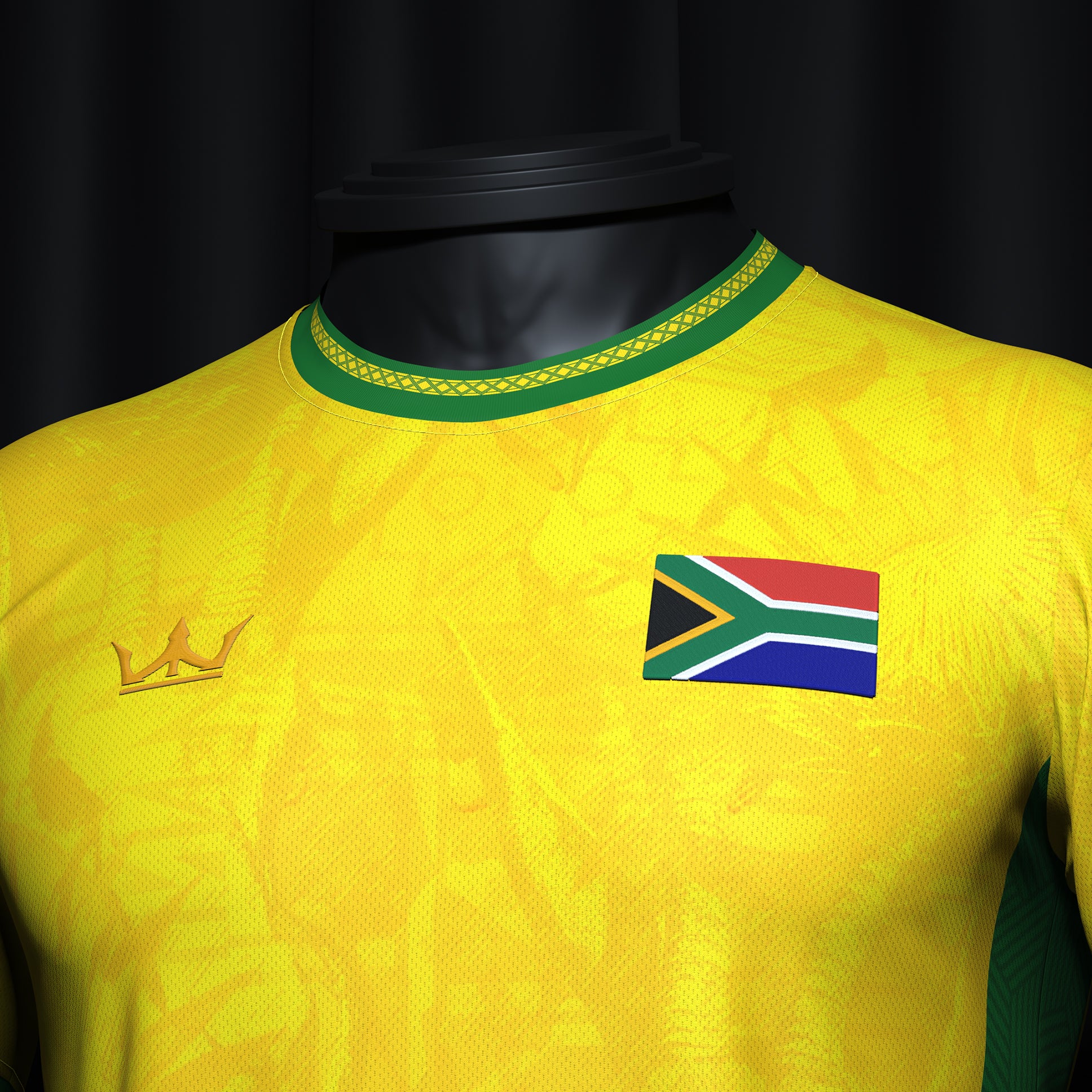 South Africa Heritage Custom Football Jersey Yellow Soccer World Shirt