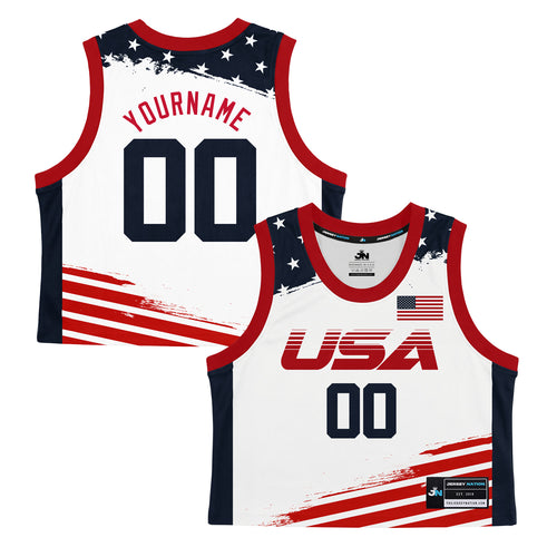 USA Heritage Cropped Basketball Jersey White