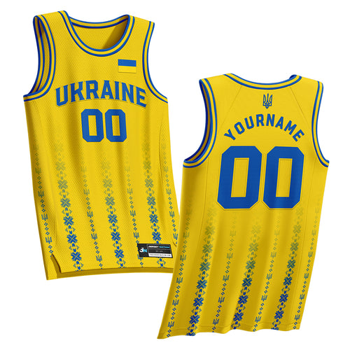 Ukraine Heritage Custom Basketball Jersey