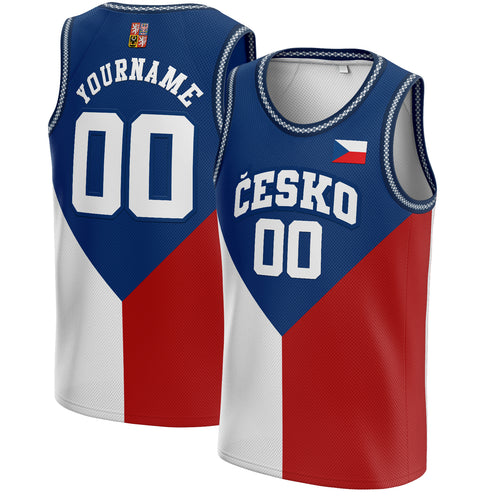Czech Republic Heritage Custom Basketball Jersey